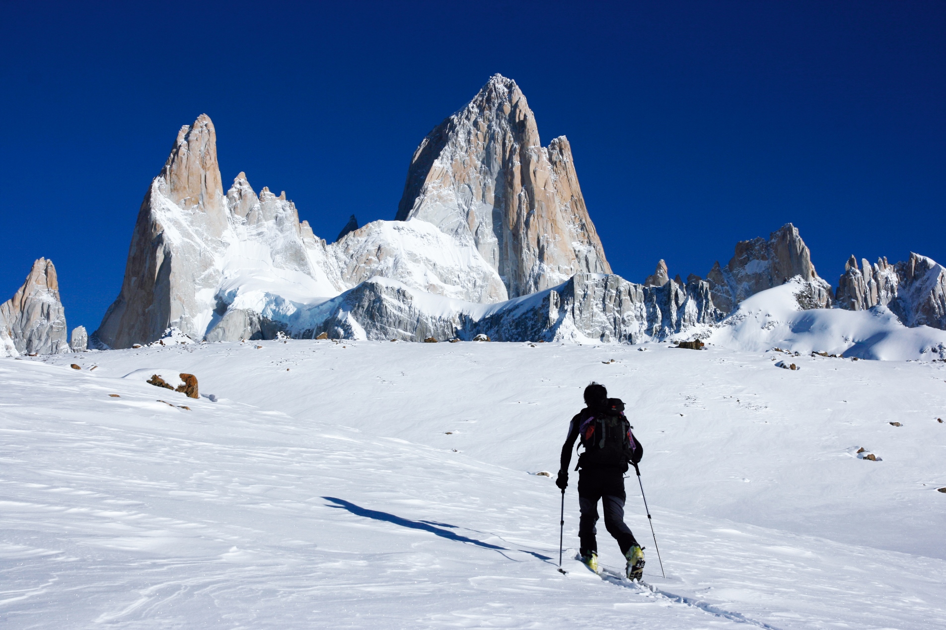 Mountain ski in Patagonia, enjoy a trip.